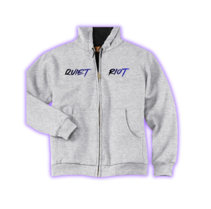 Throttle Therapy Heavyweight Zip-Up Hoodie – Graffiti Back Print (Quiet / Riot Front)