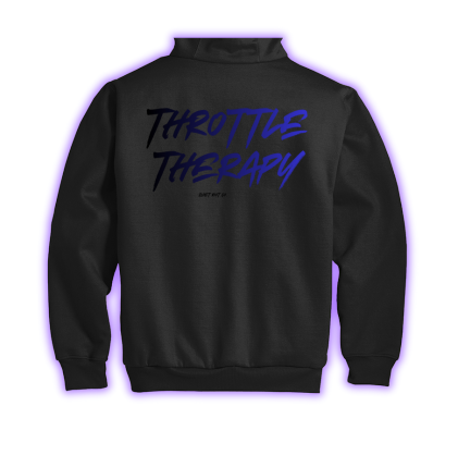 Throttle Therapy Heavyweight Zip-Up Hoodie – Graffiti Back Print (Quiet / Riot Front)